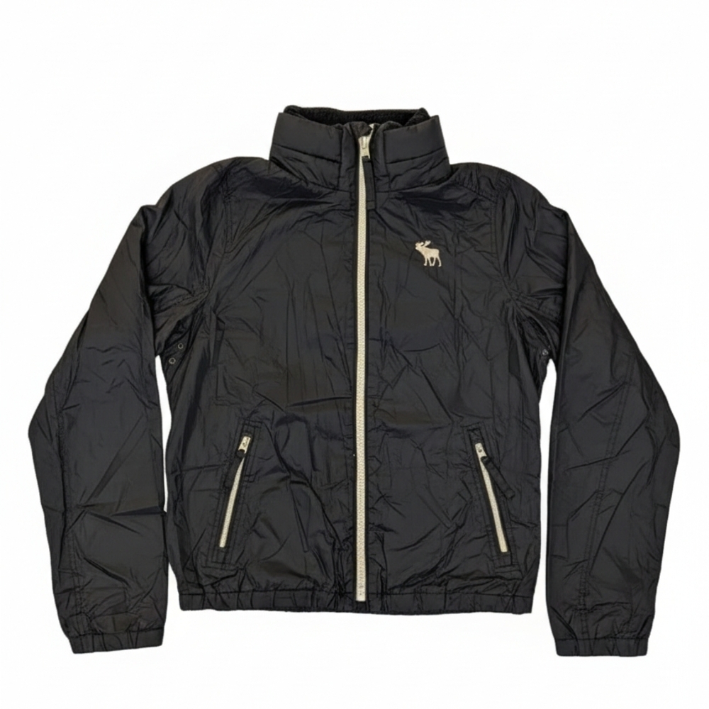Vintage Abercrombie & Fitch Navy Blue Jacket High Collar Windbreaker
